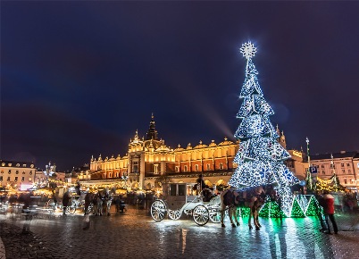 Krakau in de winter