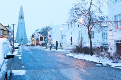 Reykjavik in de winter